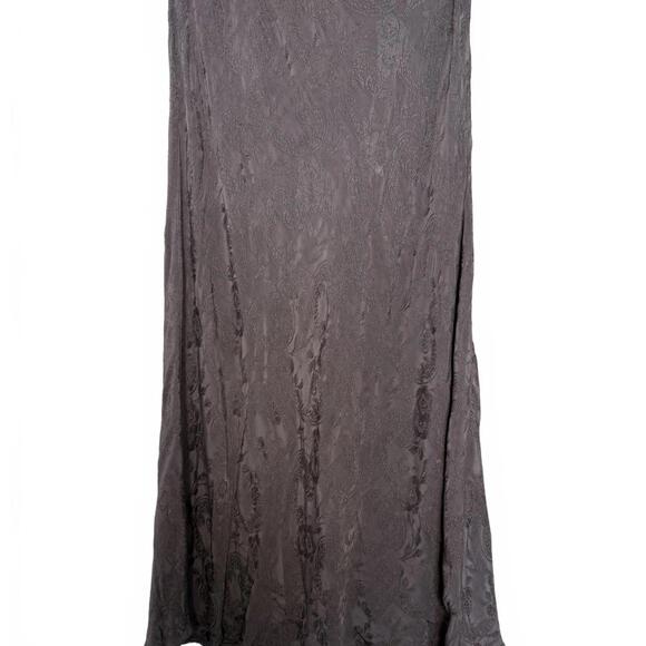 Taupe Textured Long Women's Skirt - Picture 6 of 6